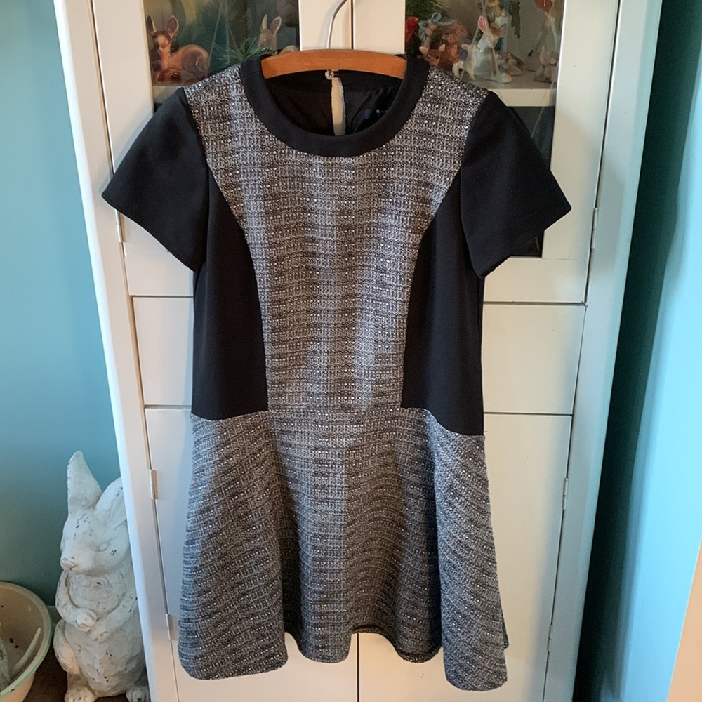 Madewell sz 2 Stylish Black and Gray Dress nwt